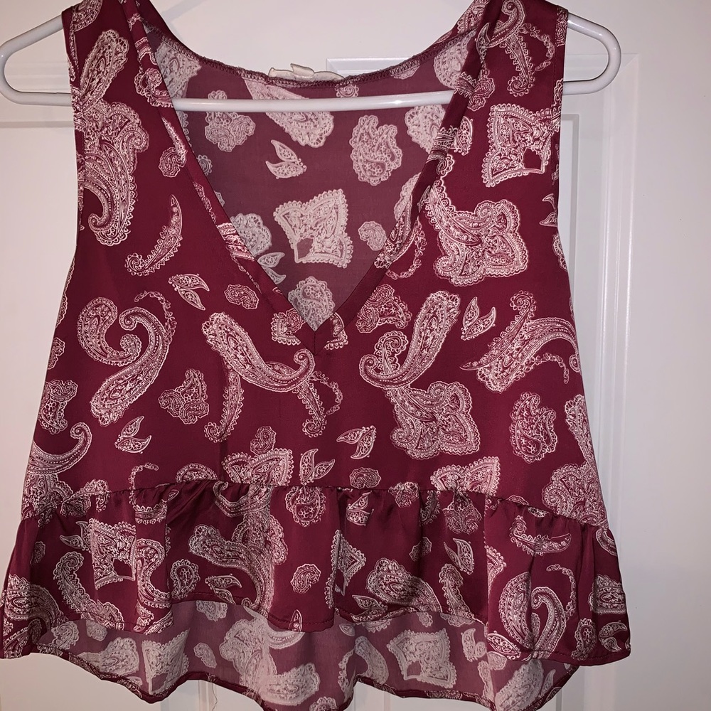 Paisley purple tone tank top
